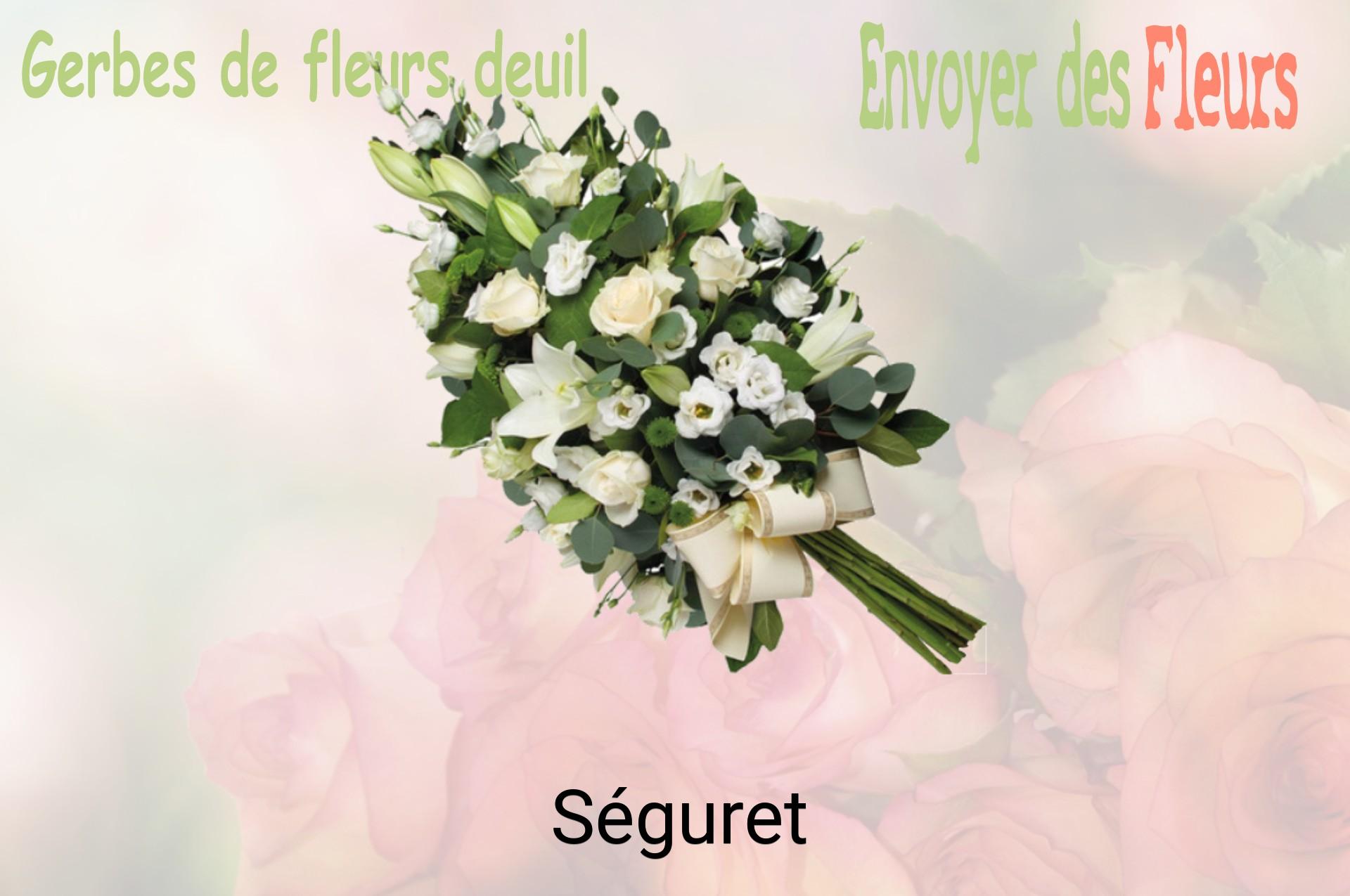 Gerbe de fleurs de deuil livrée à Séguret
